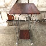 Old Double Tray Harness Wood + Feet Metal Curved Vintage