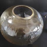 Vintage suspension globe in amber glass