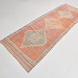 3x10 Peach Red Orange Turkish Runner Rug, 101x311Cm SK 22019
