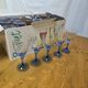 Service of 30 blue footed glasses.