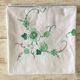 Antique square tablecloth with embroidered appliqué - 107x107 cm - Cotton