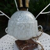 Art Deco lamp in marble and Clichy glass