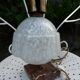 Art Deco lamp in marble and Clichy glass
