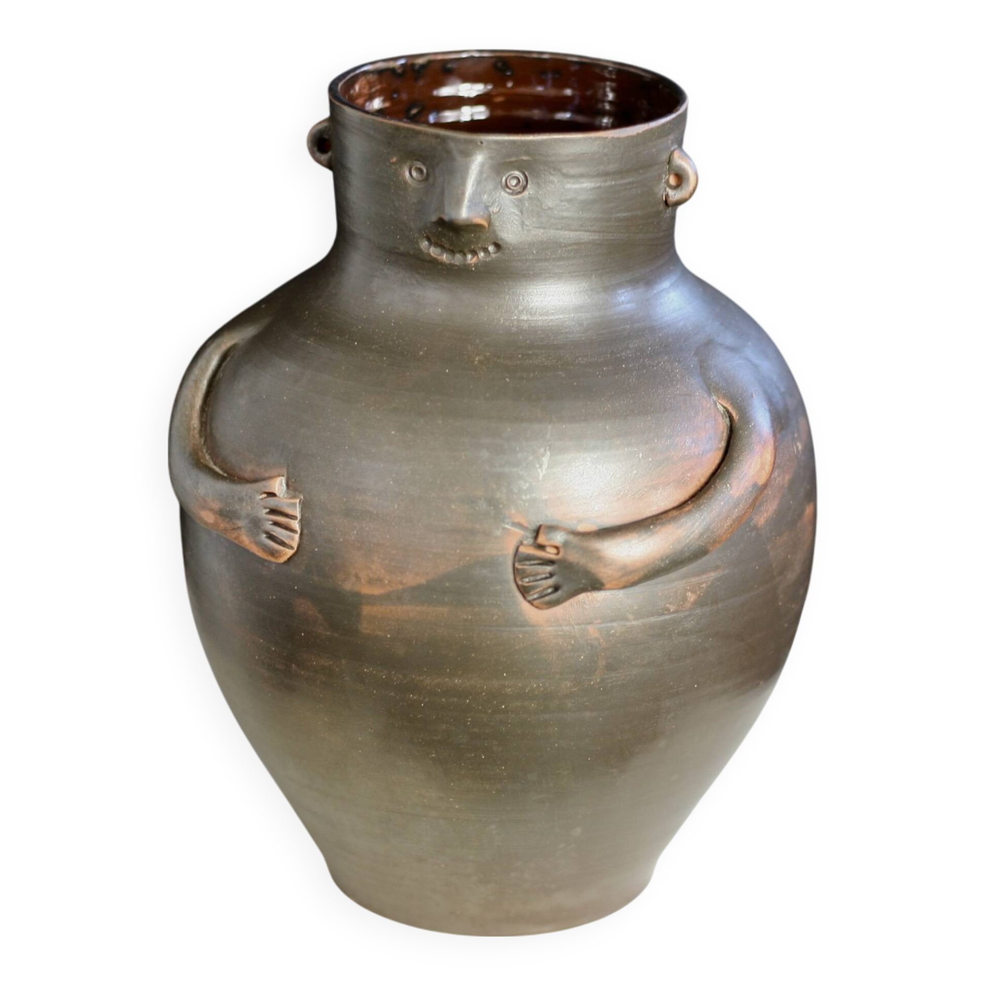 Anthropomorphic ceramic vase. 1970s