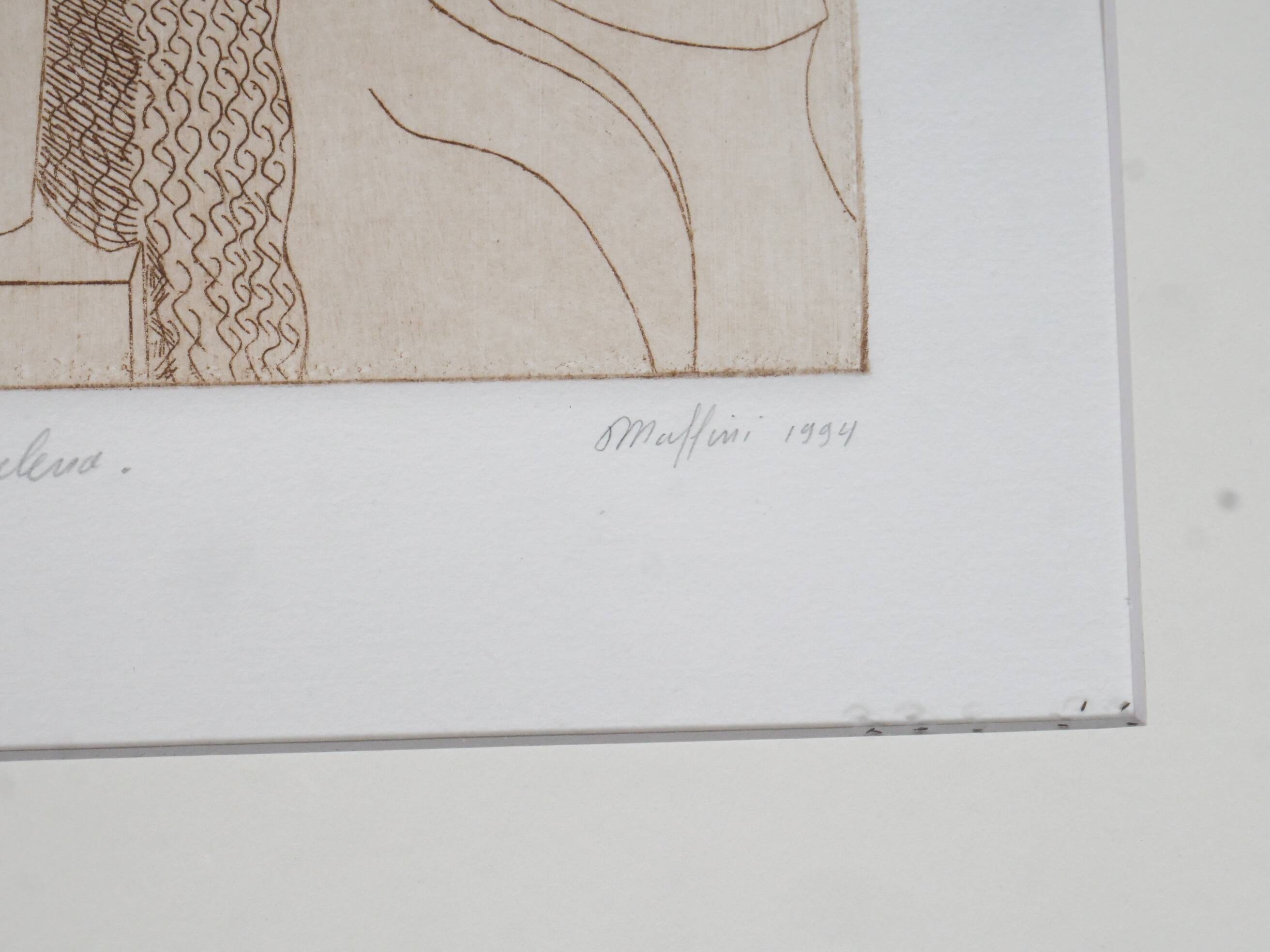 Art Print Lithograph: Mary Magdalene, Signed by Muffini, 1994