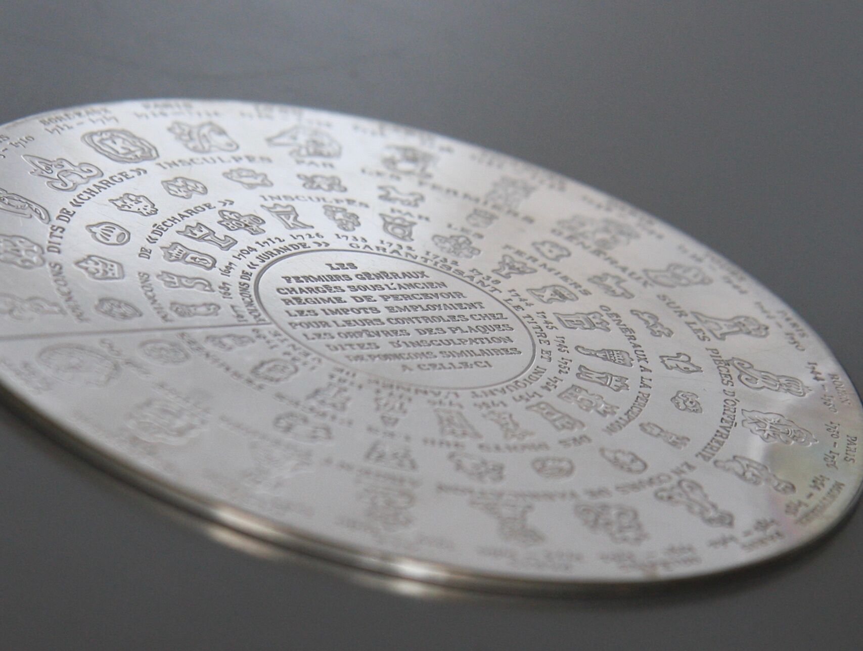 Table mat Christofle "The General Farmers" in silver metal