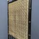 Antique black and gold faux bamboo fireplace screen