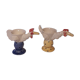 Set of 2 original porcelain shells in the shape of a bird