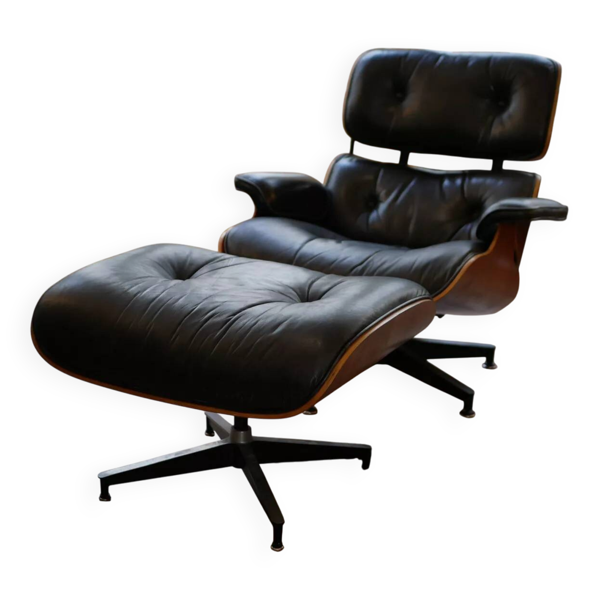 Herman Miller 1980 Lounge chair and ottoman by Charles & Ray Eames