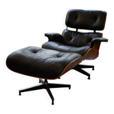 Fauteuil et repose-pieds Lounge Herman Miller 1980 par Charles et Ray Eames
