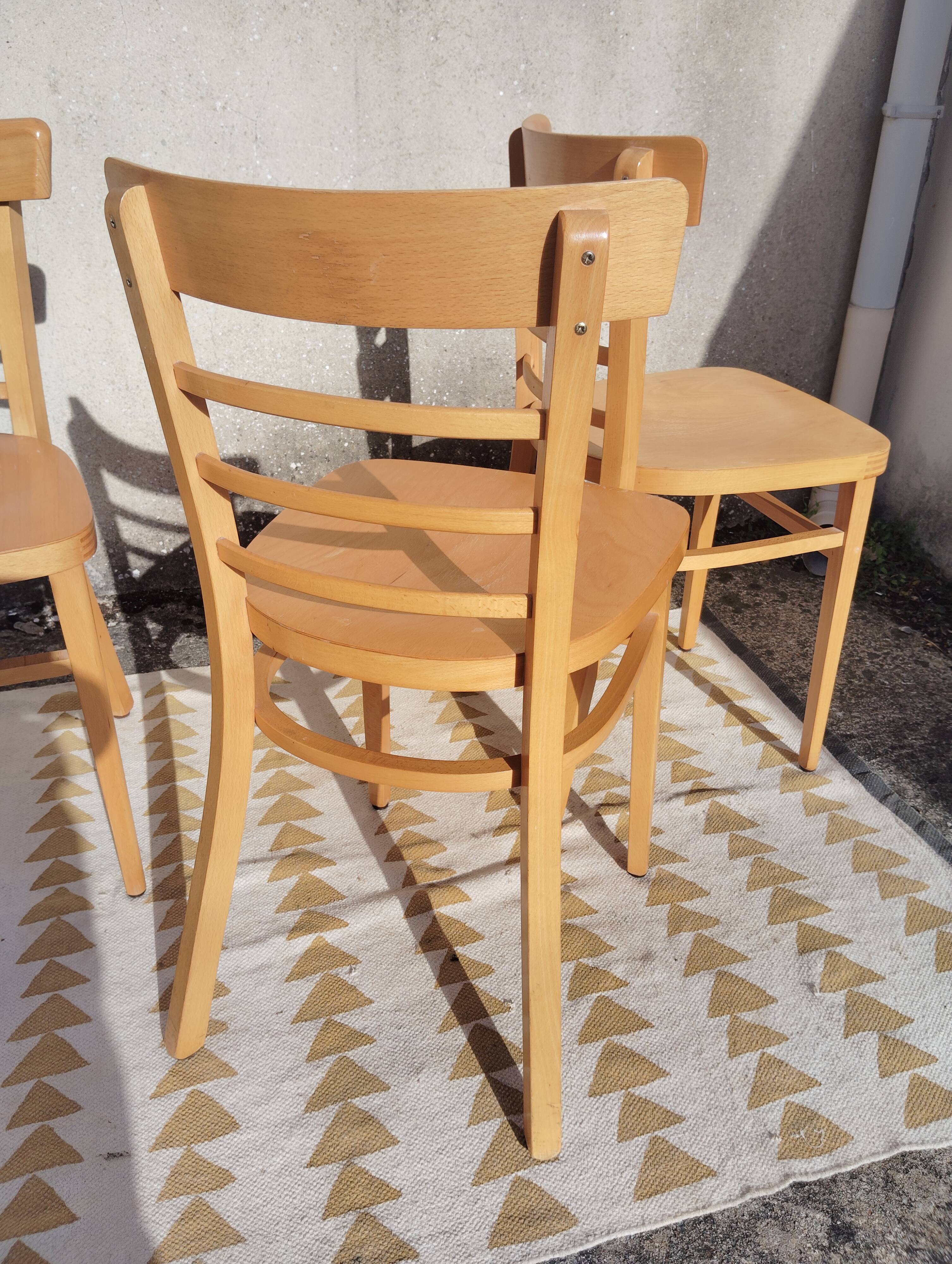 Set 4 chaises bistrot