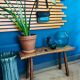 Industrial bench / butcher's table, 1950s, solid oak