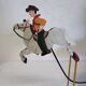 Antique metal horse balance toy