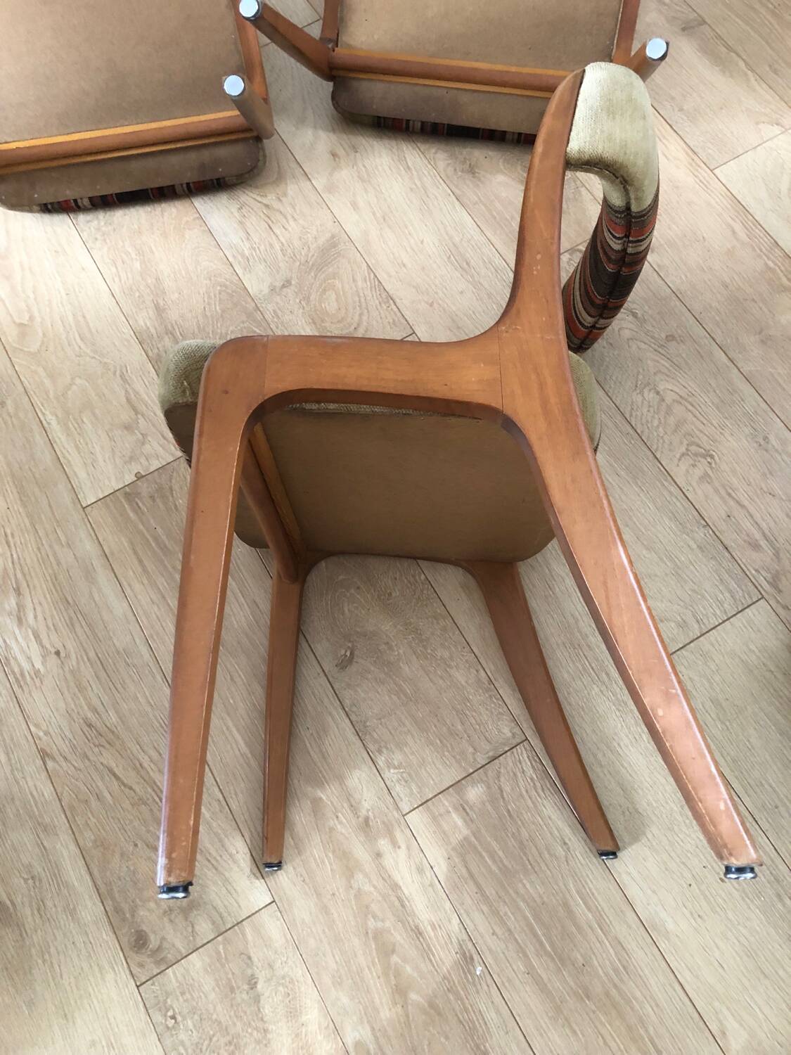 Series of 4 vintage Scandinavian style chairs