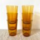 Verres à eau vintage ambrés vereco