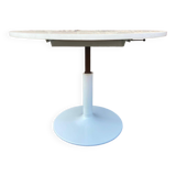 Modular table with cast iron tulip leg system brand jer fonderie chenesseau orléans 1970