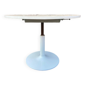 Modular table with cast iron tulip leg system brand jer fonderie chenesseau orléans 1970