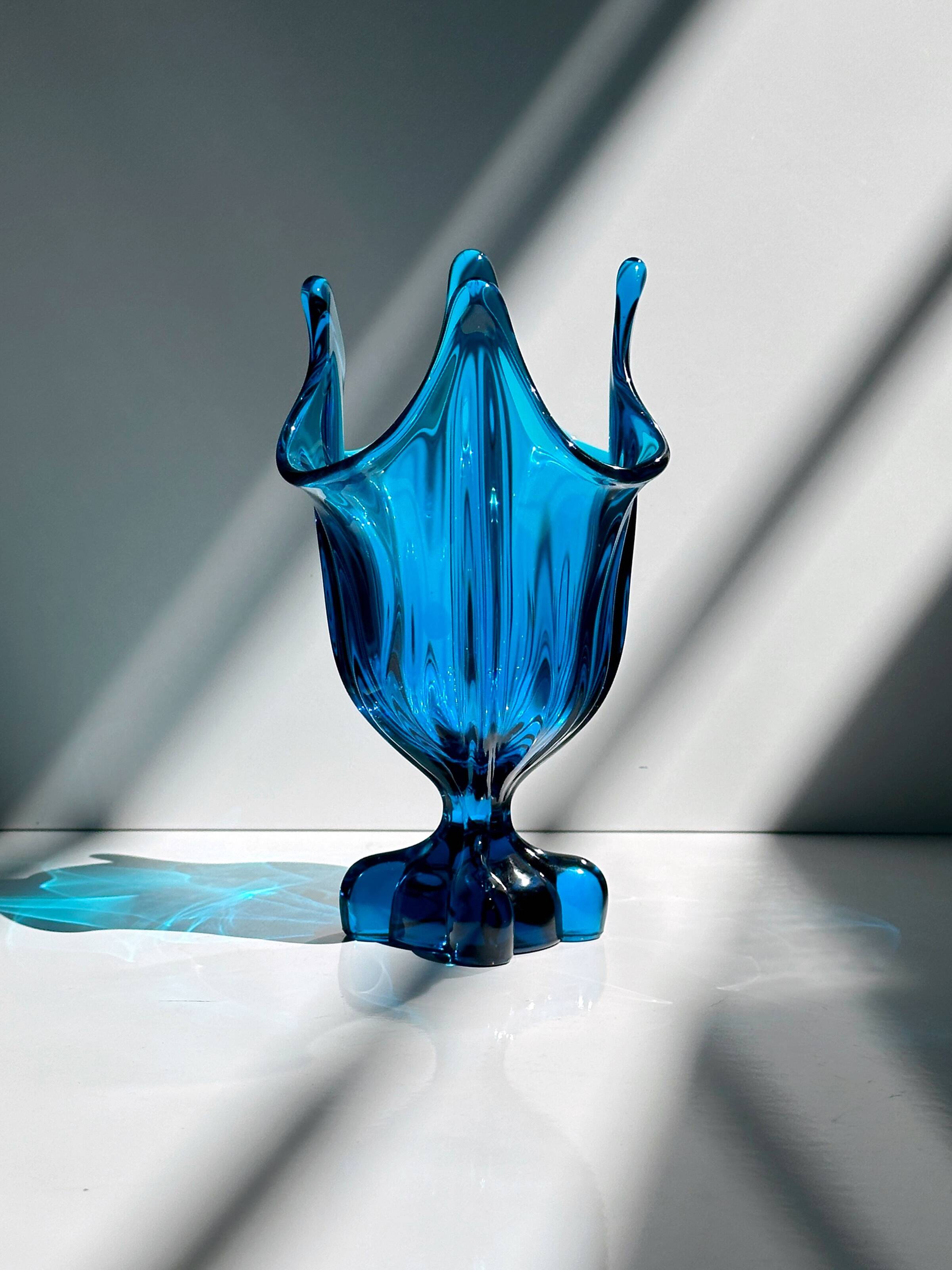 1960s Viking Glass Amphora Vase