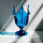 Vase amphore en verre viking des années 1960