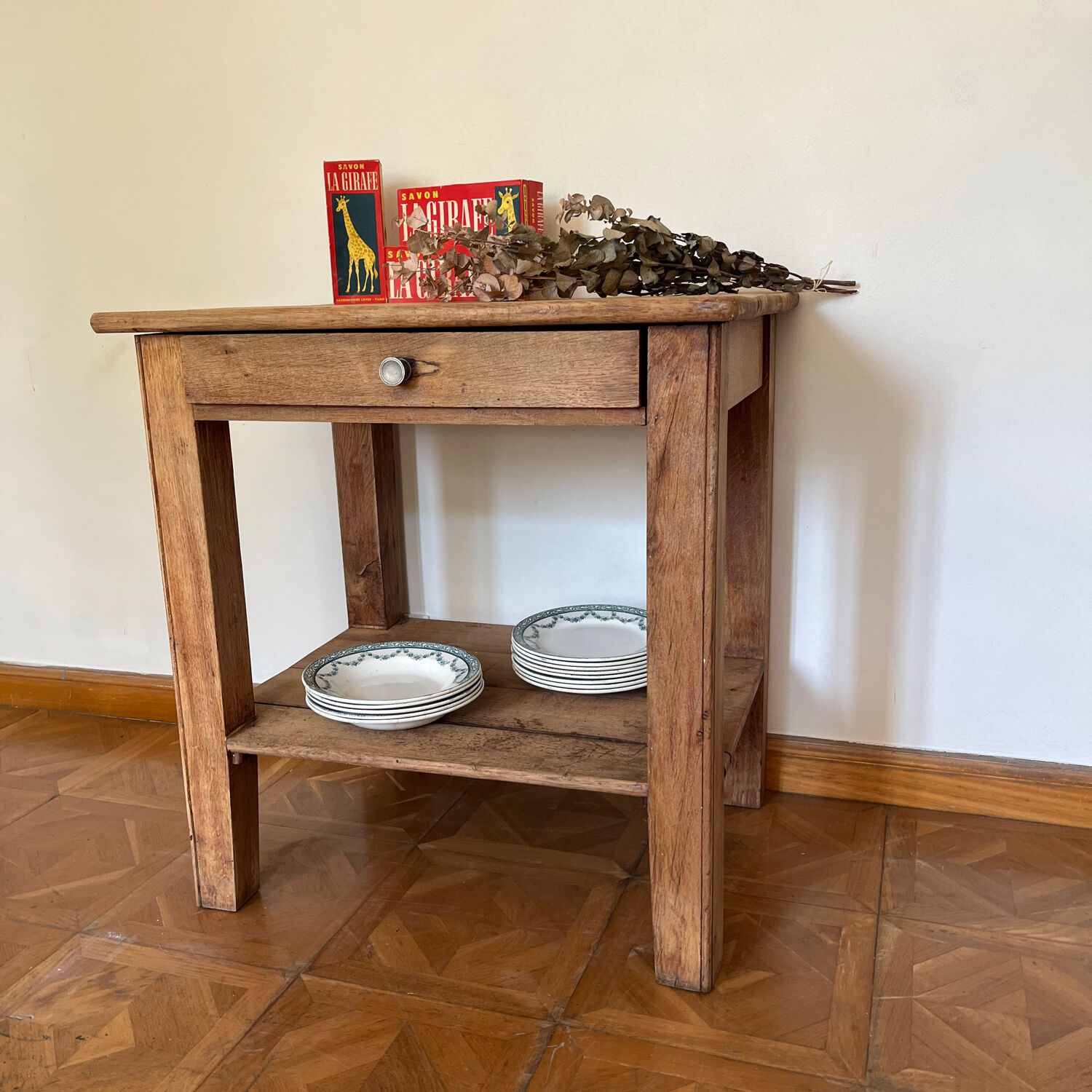 Rough wood anchor log and drawer