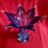 Large Murano vase, blown glass, cobalt blue