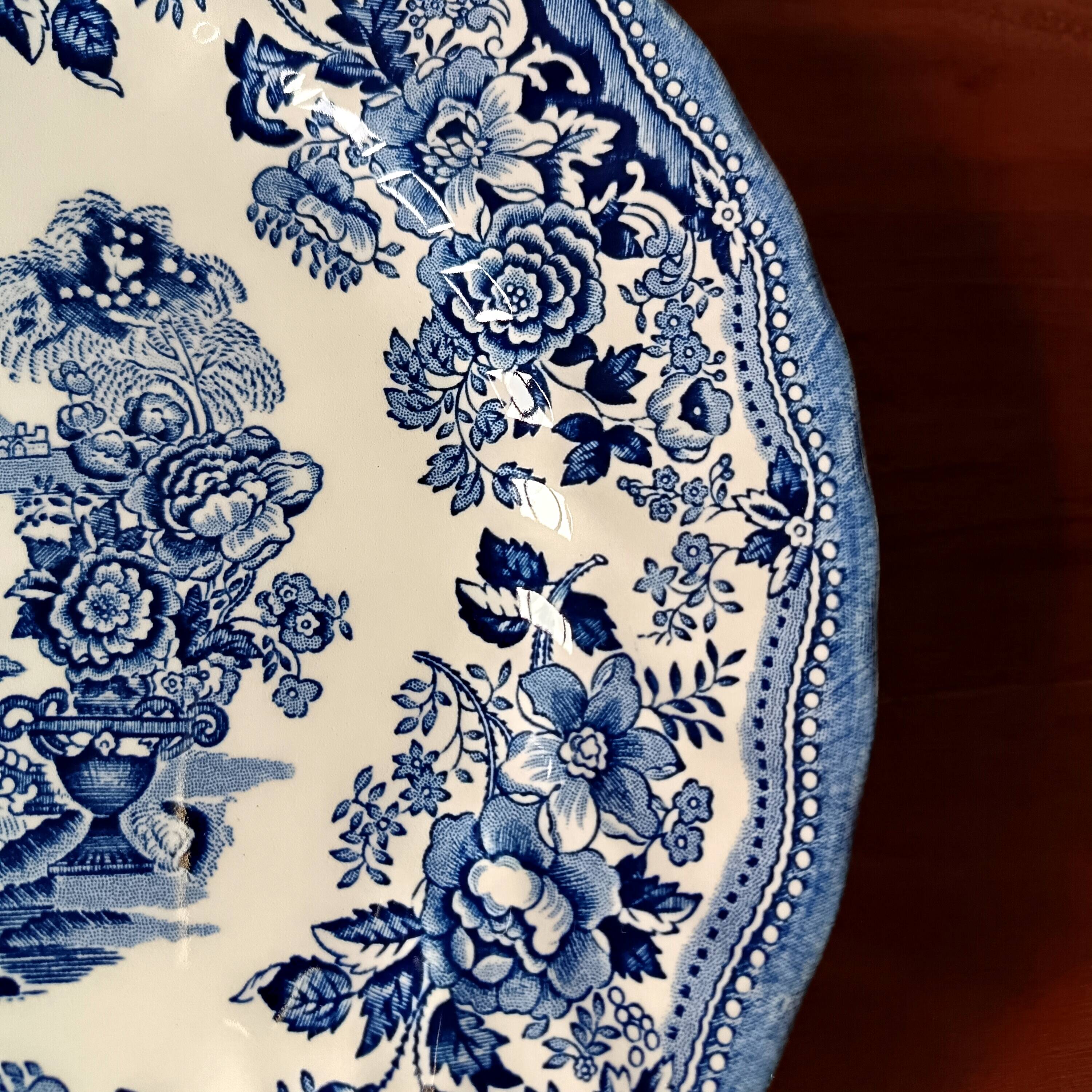 6 assiettes plates en céramique vintage, churchill royaume-uni