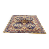Burgundy floral wool oriental rug 200x300