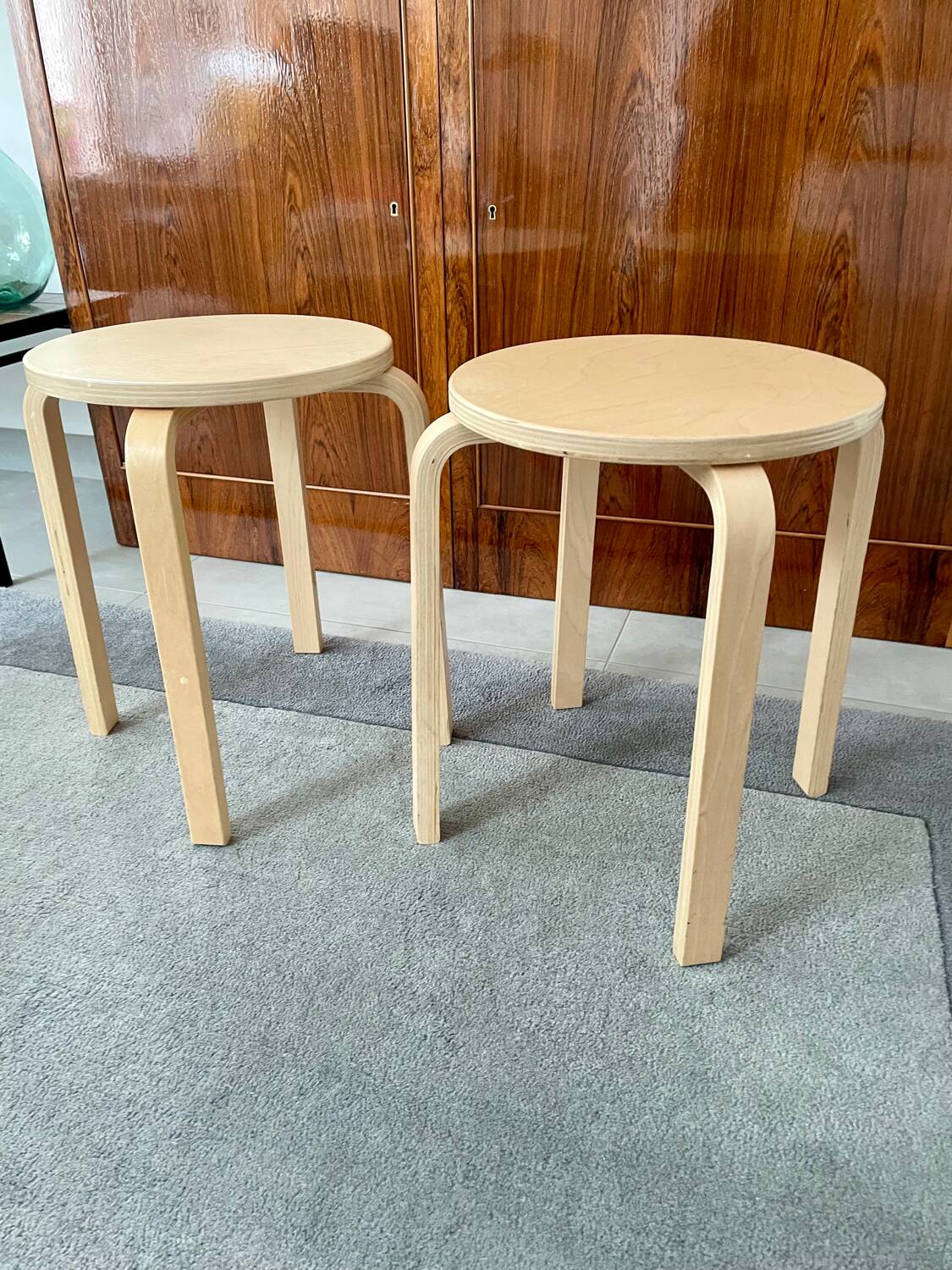 Pair of IKEA Frosta stools in perfect condition