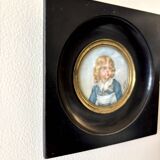 Painting, miniature of the King of Rome with Napoleon III frame