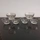 Set of 6 champagne glasses with gold edging and vintage star feet