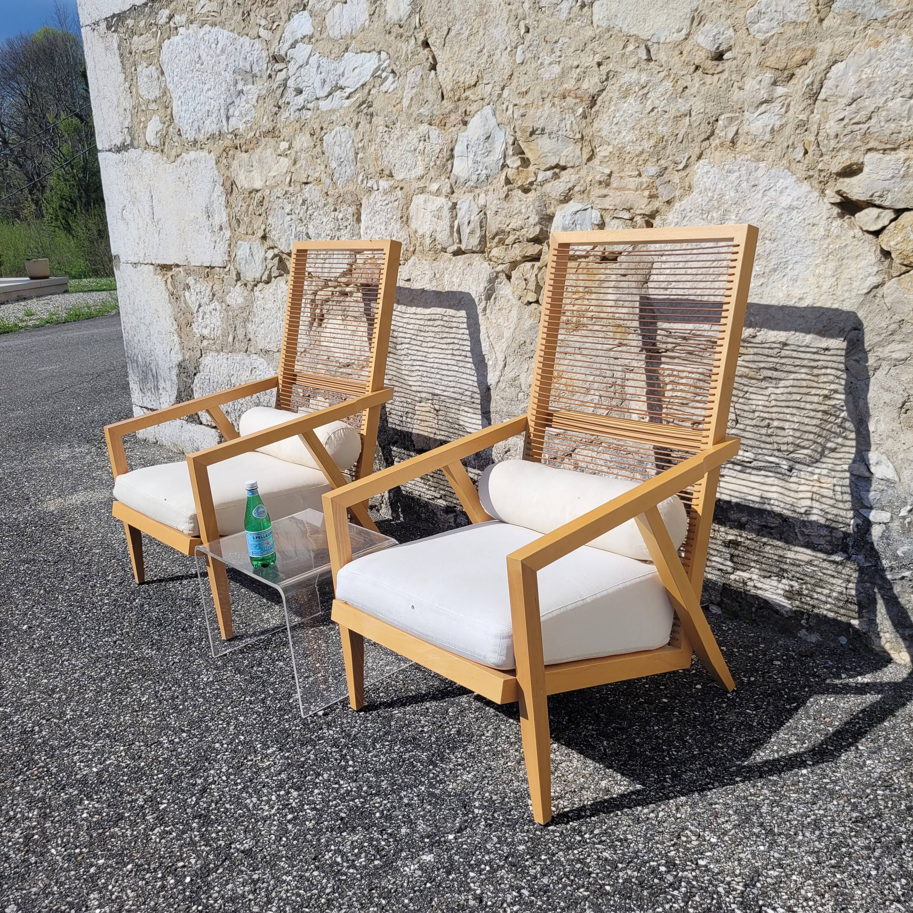 Pair of vintage armchairs by Franco Bizzozzero for Pierantonio Bonacina