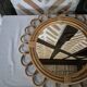 Vintage rattan mirror