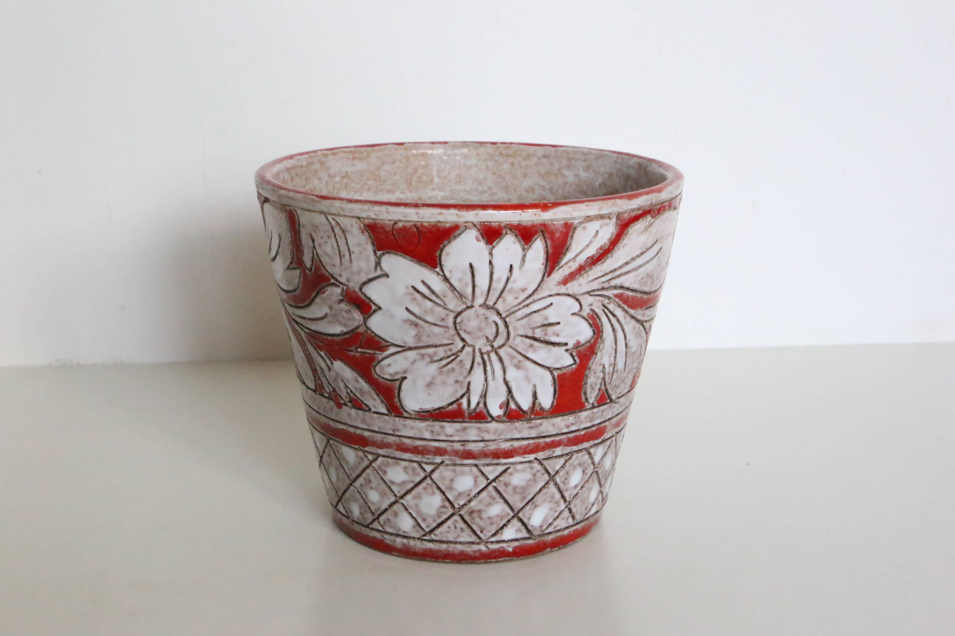 Italian ceramic planter by Fratelli Fanciullacci, circa 1950/60