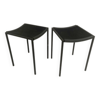 Paire de tabourets années 80 par Zeus