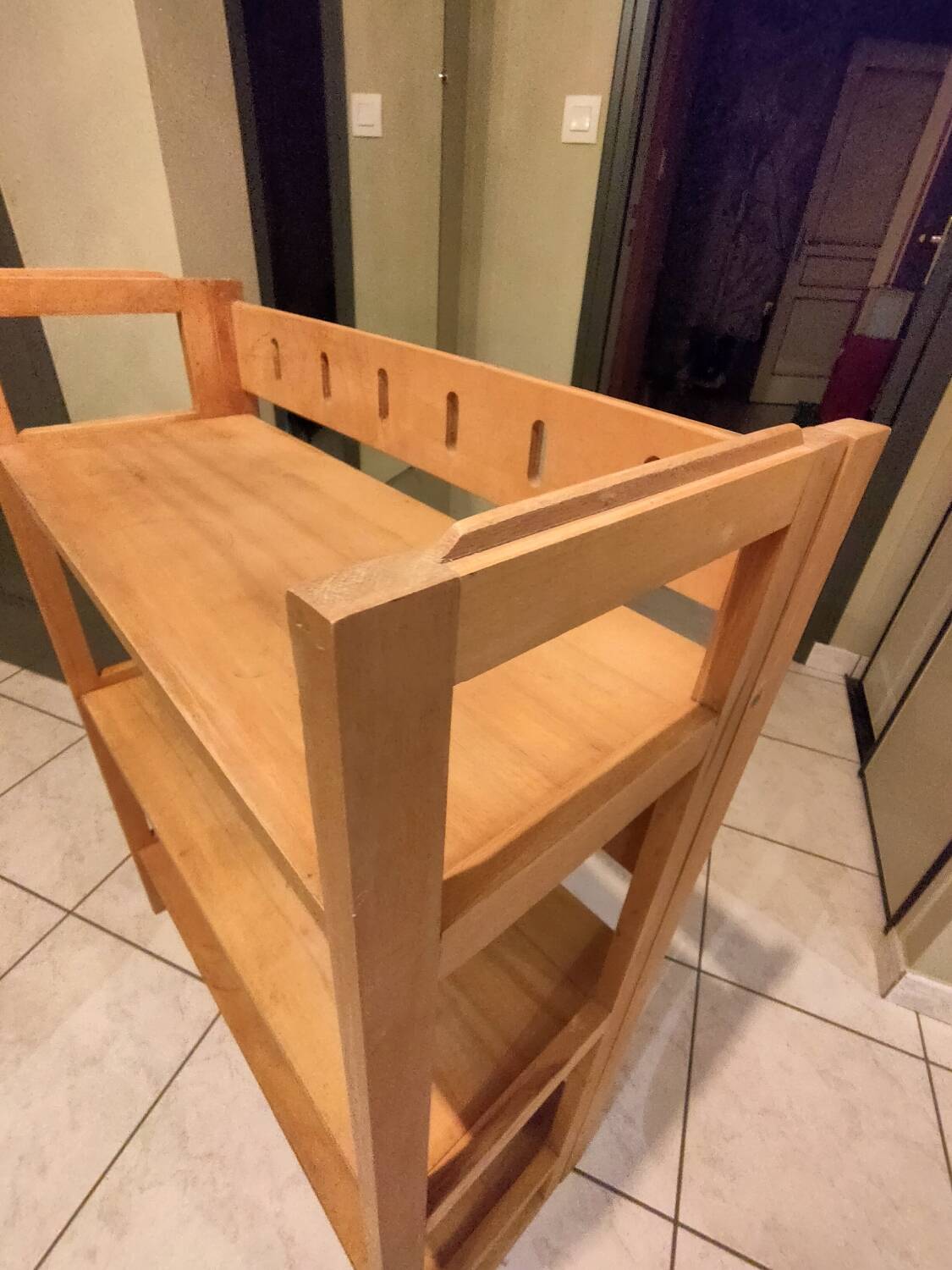 Étagère de bouquiniste en hêtre