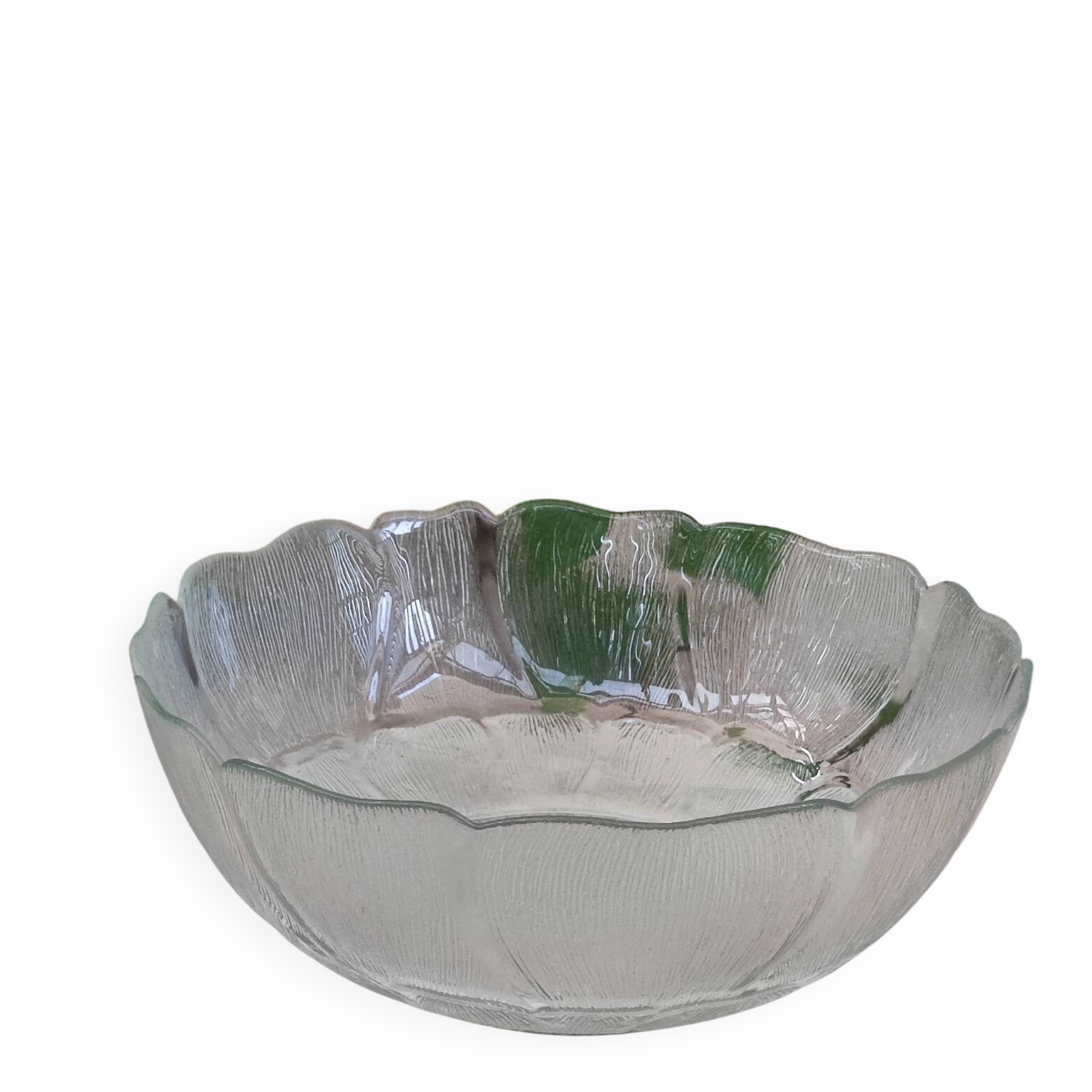Large glass salad bowl
