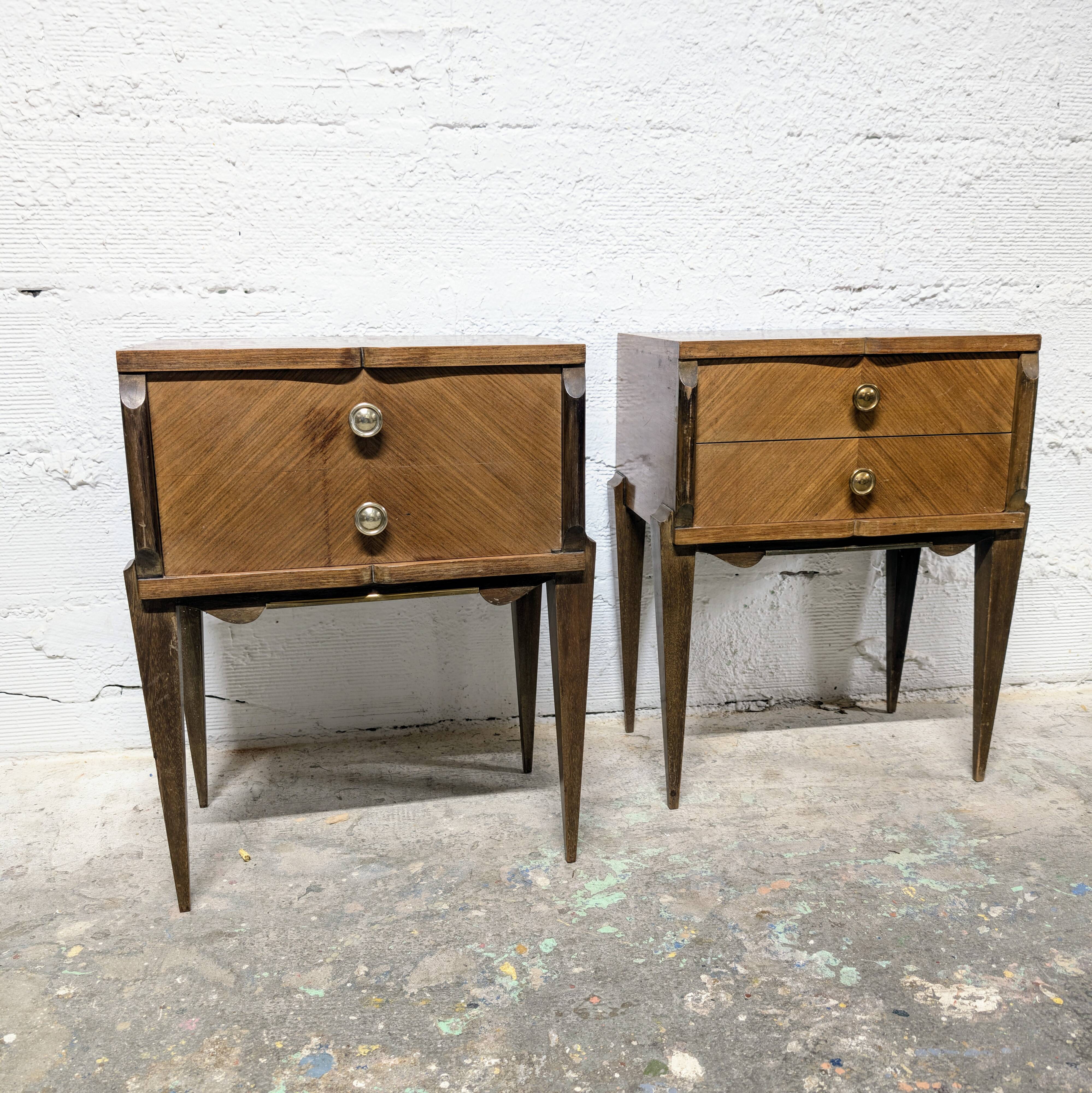 Pair of Art Deco bedside tables