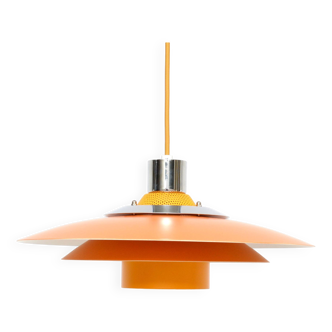 Lampe danoise vintage orange, années 1980