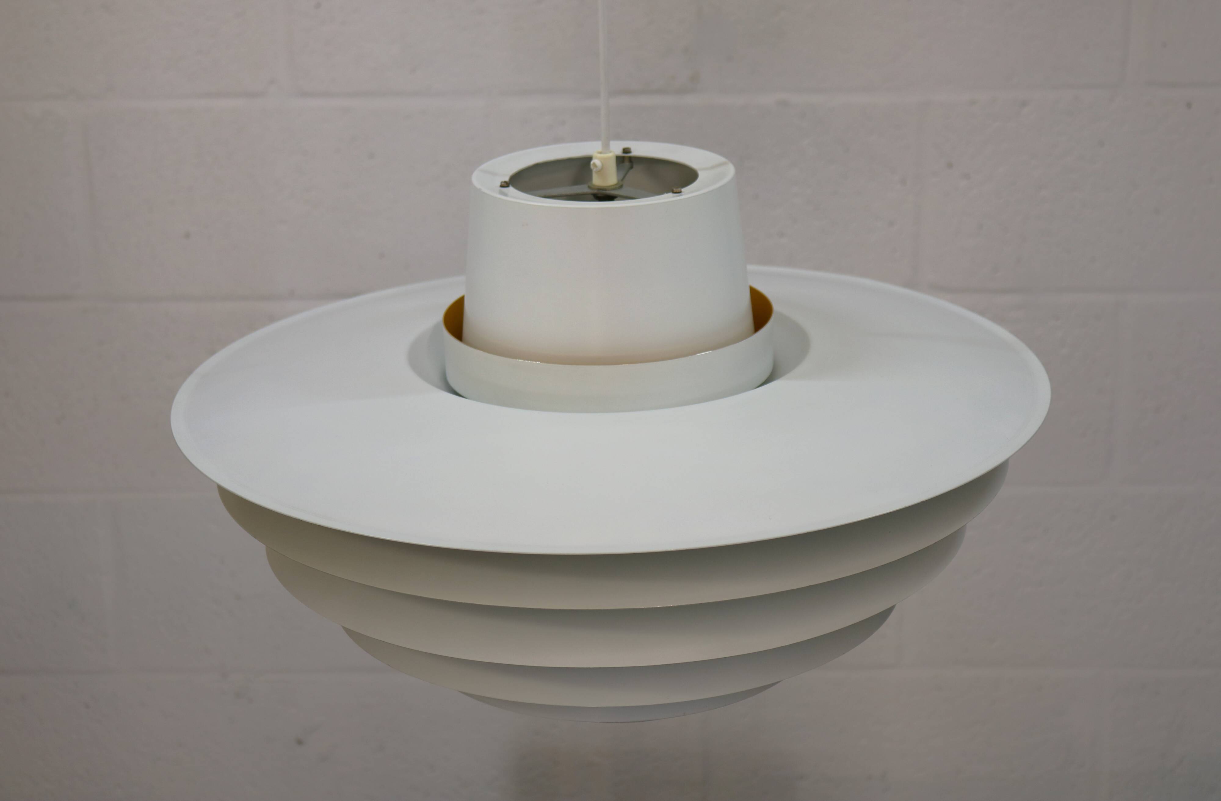 XL Verona Pendant by Svend Middelboe - 1980s Scandinavian  - White/Yellow