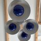 5 Blue Flower Pots by Verner Panton produced by Louis Poulsen