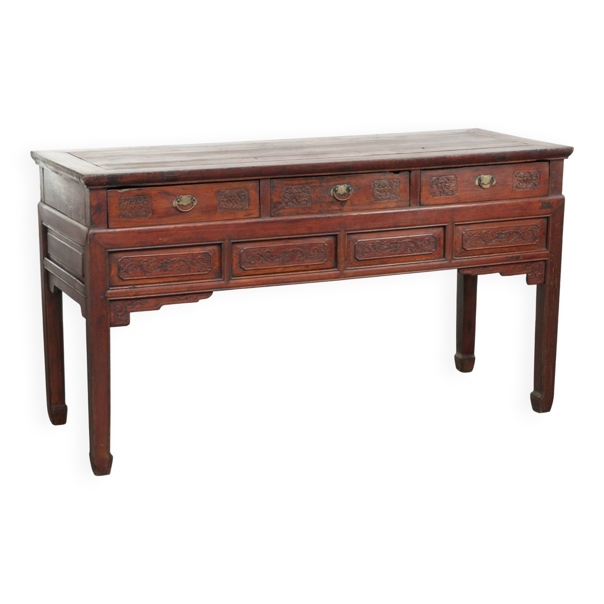 Buffet chinois en bois ancien de la fin du 19e siècle
