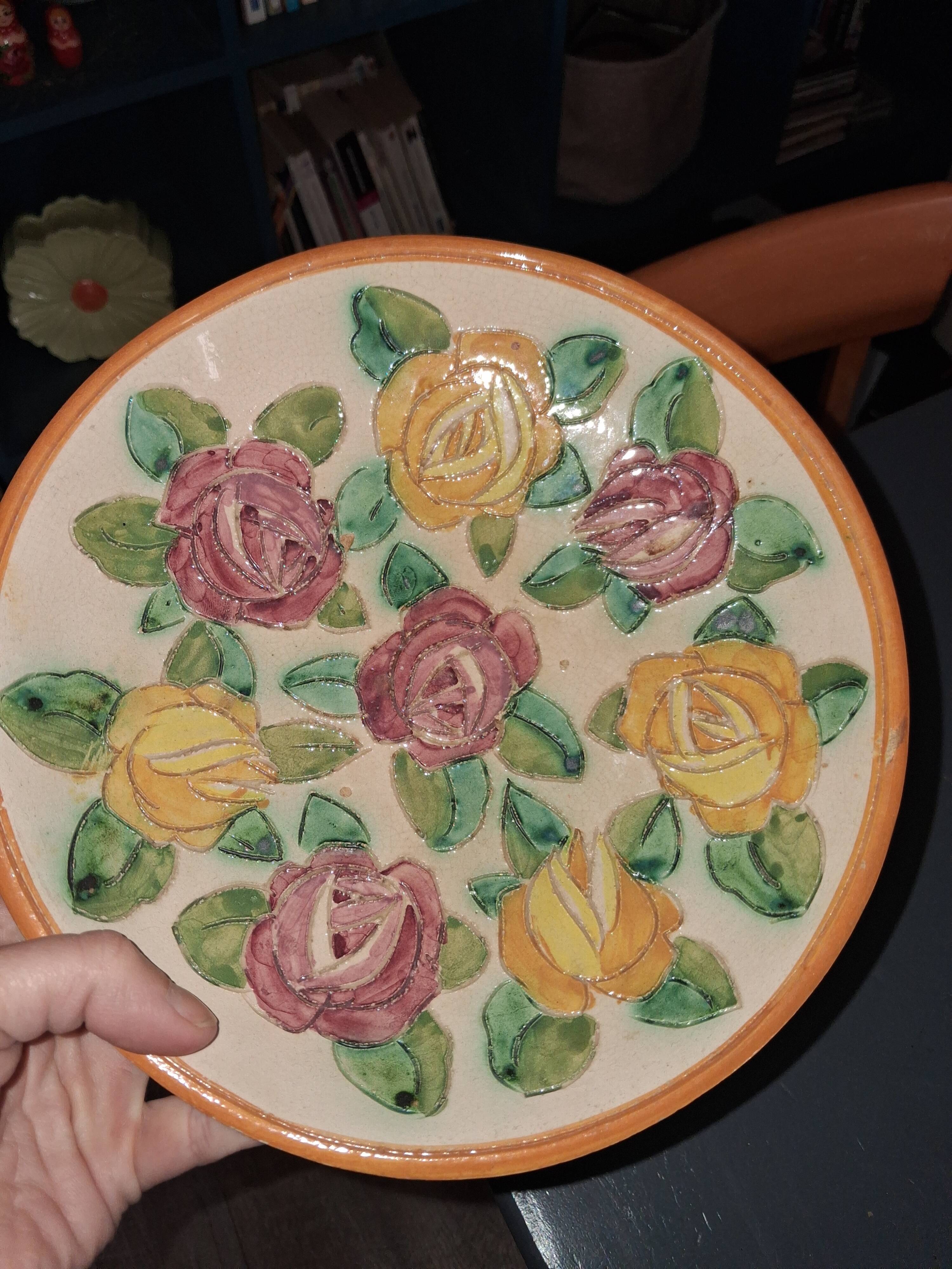 Vintage ceramic plate minaco