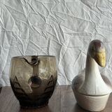 Smoked glass carafe