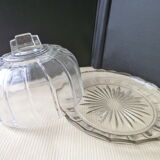 Old moulded pressed glass cheese bell