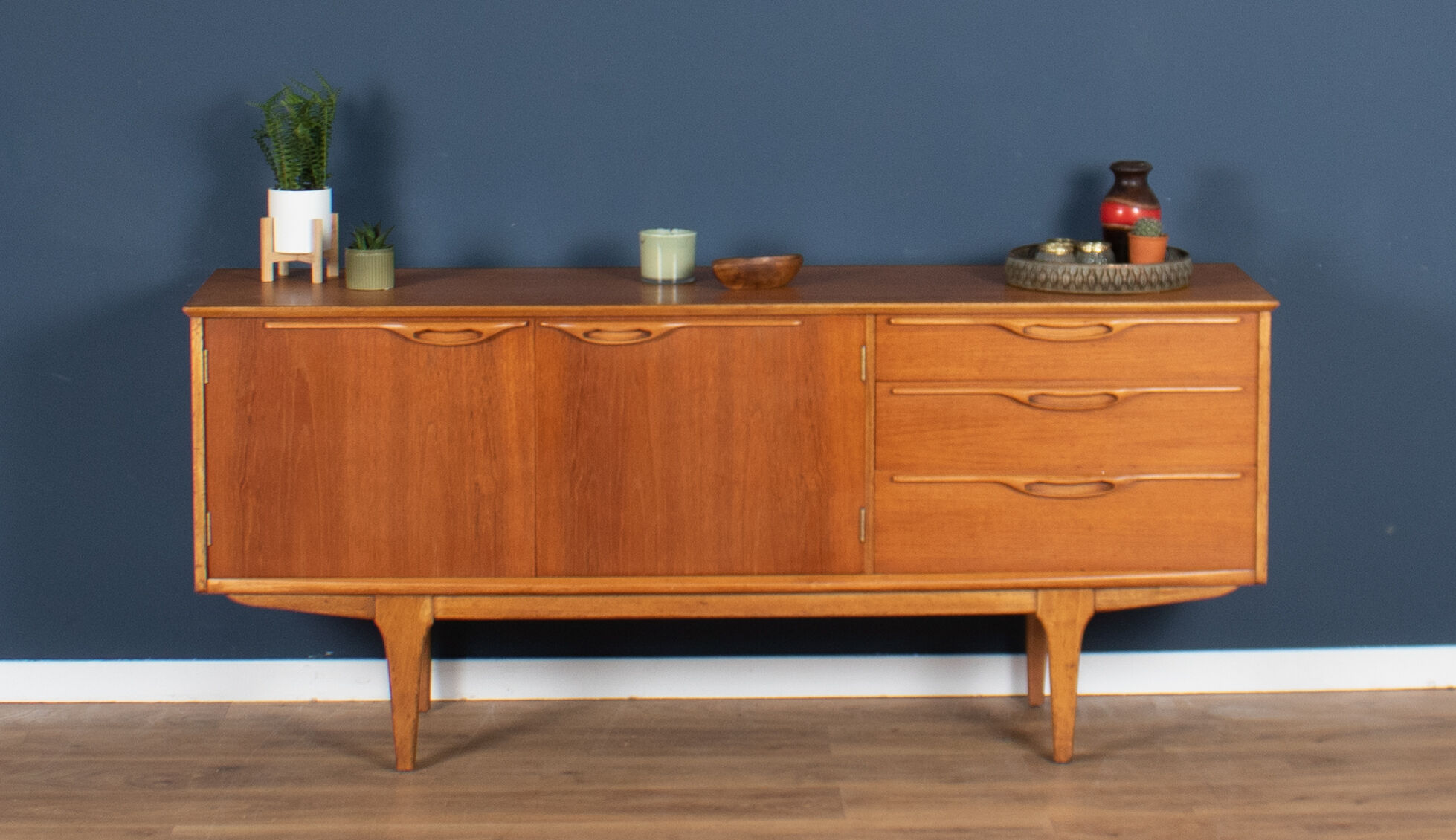 Retro teak 1960s short jentique classic mid century sideboard