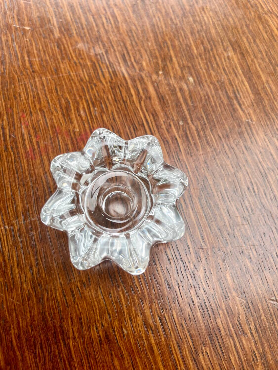 4 glass candle holders