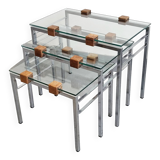 Set of 3 vintage nesting tables 1960