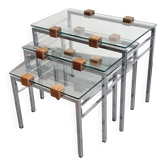 Set of 3 vintage nesting tables 1960