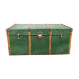 Vintage green metal trunk