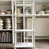 Library, white wooden sheet music cabinet.